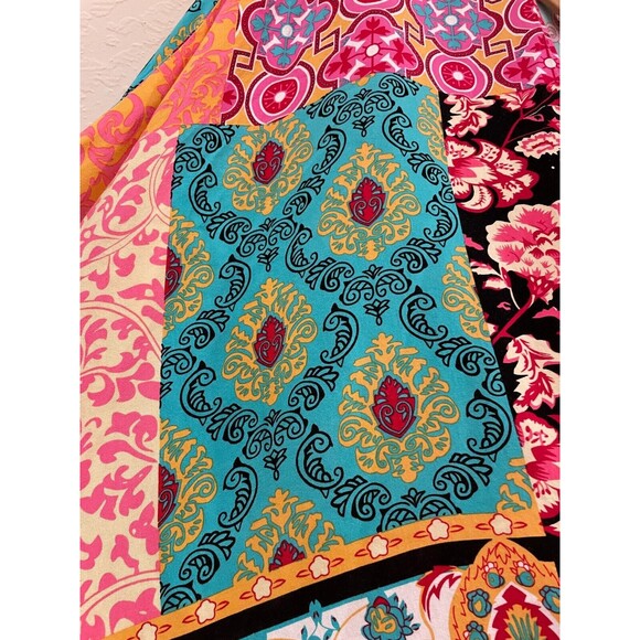 ~ Grace & Lace Med Boho Serape Crochet Poncho Coverup Tassel Beach Tropical Boho - Picture 8 of 14